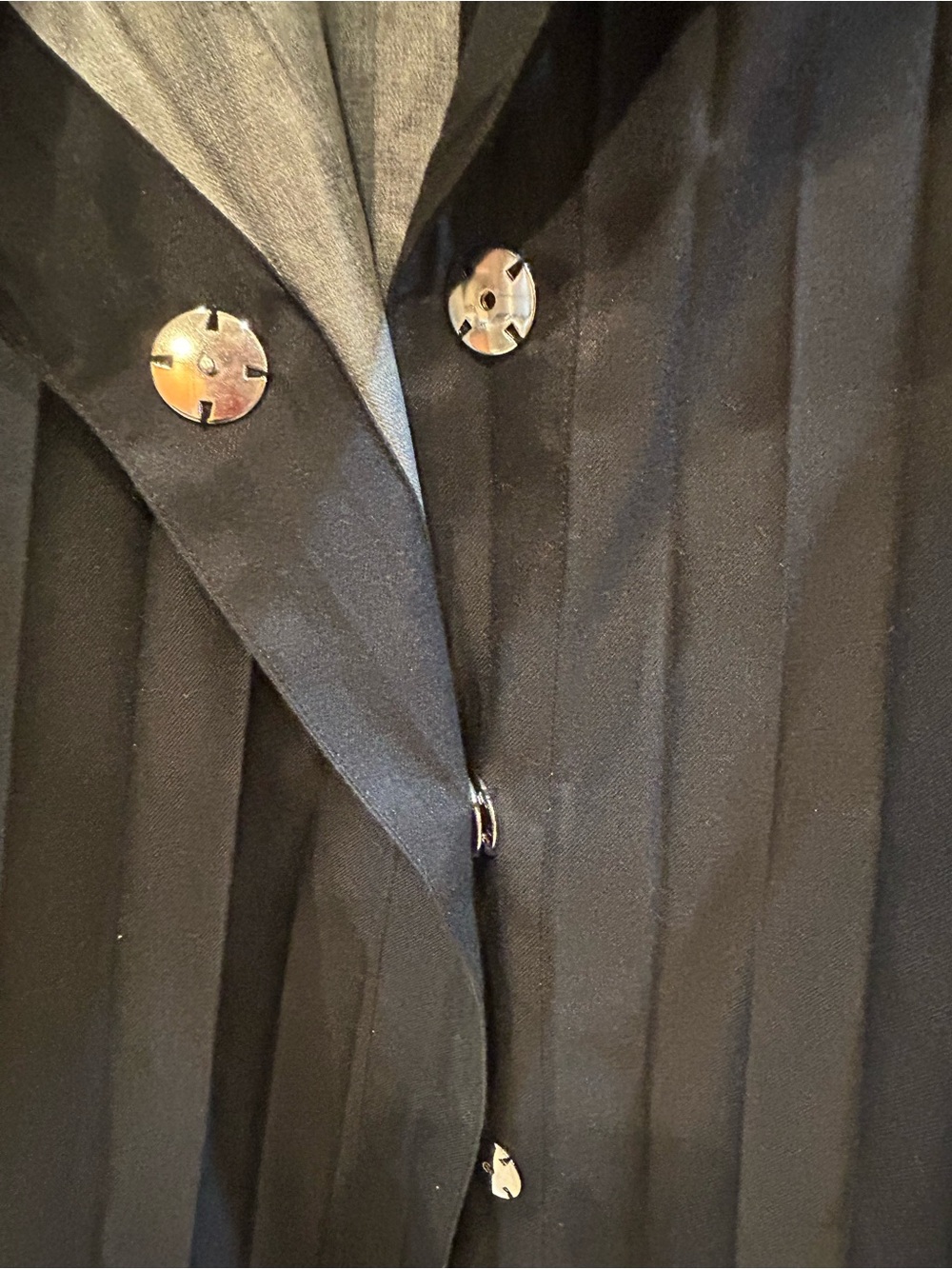 MarlaWynne Black Pleated Trench Coat - Picture 4 of 9